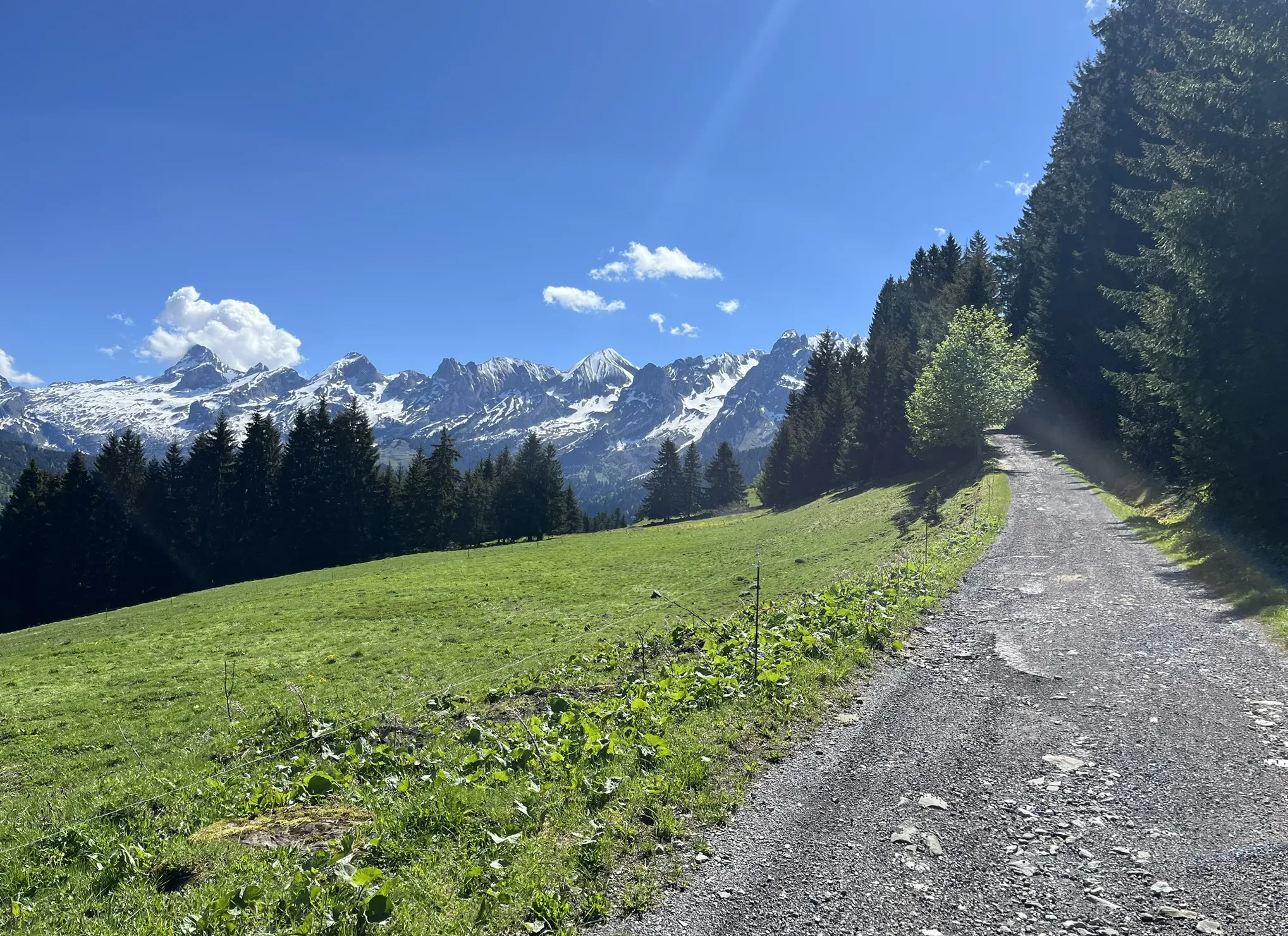 Les Aravis - balcons du Grand-Bornand vue chaîne des Aravis